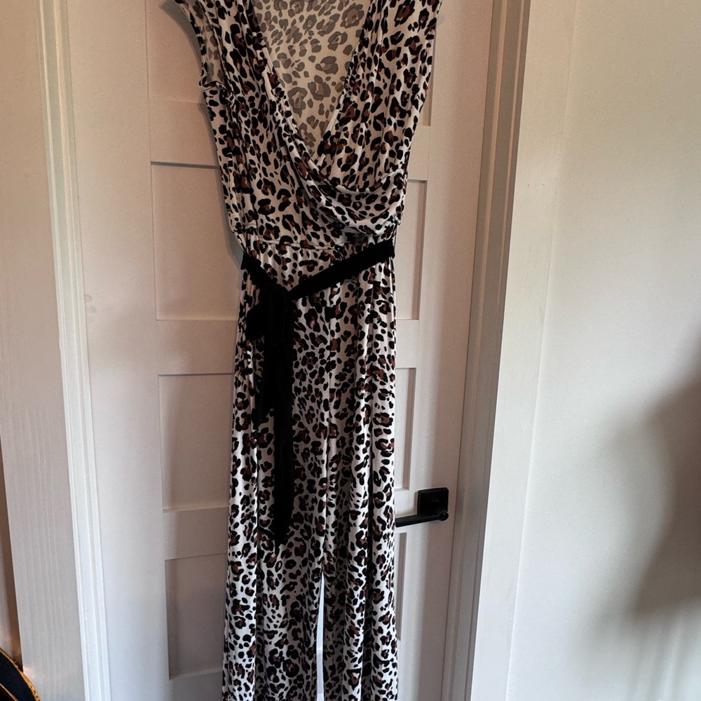 Emma & Michele Black and White Animal Print romper